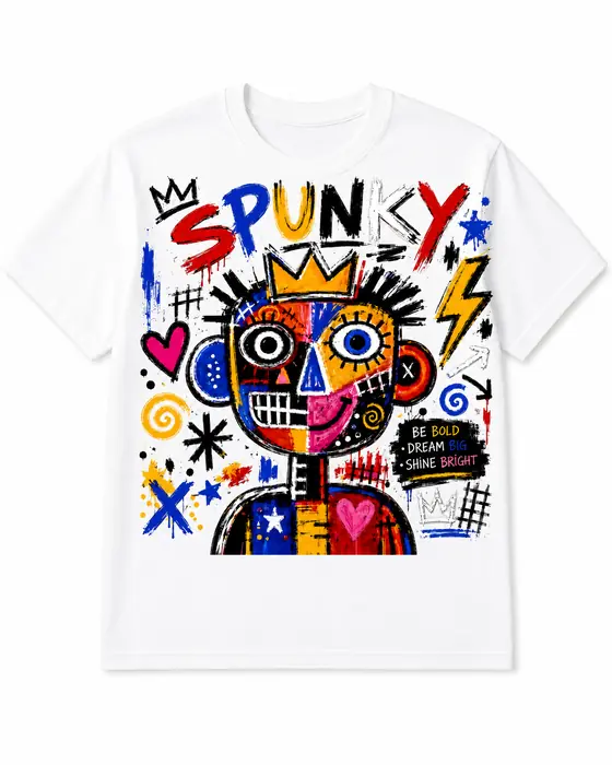 Spunky Artistic Graphic Tee