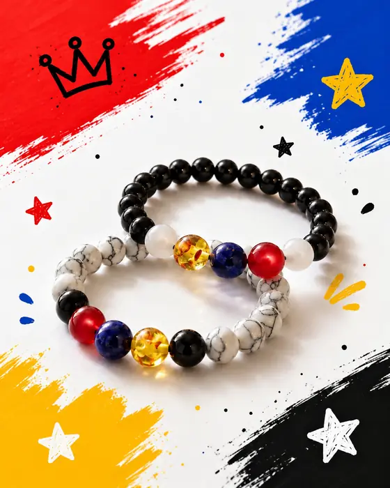 Royal Color Bead Bracelet Set