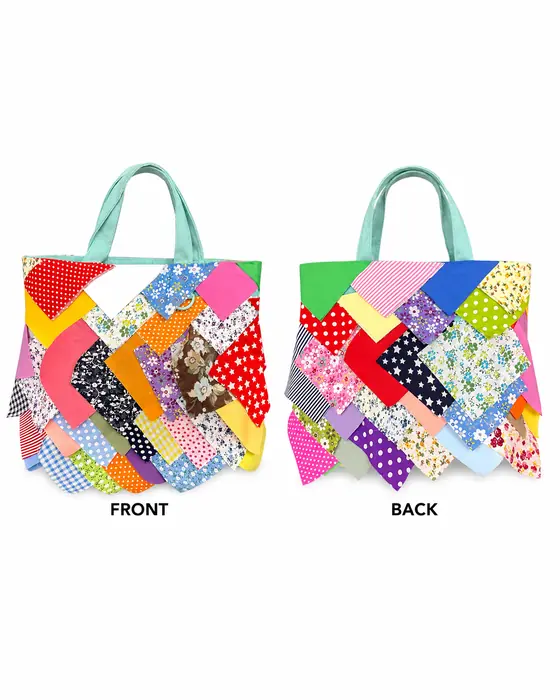 Colorful Patchwork Tote Bag